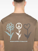 Emporio Armani Printed Organic Cotton T Shirt