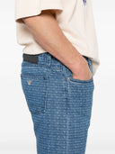 Emporio Armani Allover Logo Denim Jeans