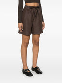 Max Mara Pure Linen and Silk Blend Shorts