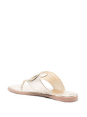 Valentino Garavani V Logo Cut Out Leather Sandals