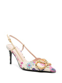 Valentino Garavani V Logo Signature Slingback Pumps