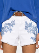 Pantaloncini di cotone ricamato a Firenze Ermanno