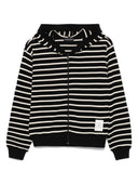 Emporio Armani Cotton Blend Striped Hoodie
