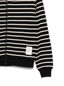 Emporio Armani Cotton Blend Striped Hoodie