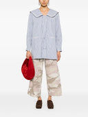White Sand Camou Print Cotton Trousers