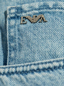 Pantaloni di bermuda in denim emporio armani