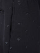 Emporio Armani Allover Logo Cotton Shorts