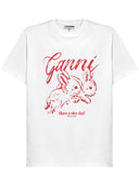 Ganni Bunnies Organic Cotton T Shirt