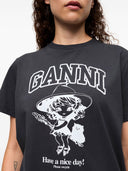 Maglietta di cotone biologico Ganni Witch