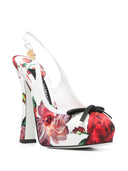 Dolce & Gabbana Flower Print Satin Pumps