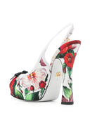 Dolce & Gabbana Flower Print Satin Pumps