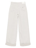 Emporio Armani Linen Blend Wide Leg Jeans