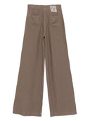 Emporio Armani Wide Leg Linen Trousers