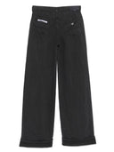 Emporio Armani Linen Blend Wide Leg Jeans