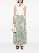Chloè Printed Silk Skirt