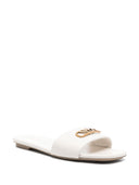 Emporio Armani Exclusive Leather Flat Sandals