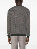 Emporio Armani Allover Logo Wool Blend Sweater