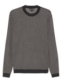 Emporio Armani Allover Logo Wool Blend Sweater