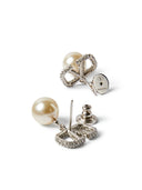 Valentino Garavani Crystals And Pearl Vlogo Earrings