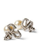 Valentino Garavani Crystals And Pearl Vlogo Earrings