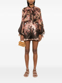 Pantaloncini di miscela di lino stampati di Zimmermann