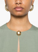 Loewe Paula 's Vestido corto de la mezcla de lino de Ibiza Pebble