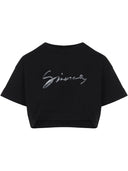 Givenchy Logo Cotton Cropped T Shirt