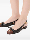 Valentino Garavani Vale Du Roi in pelle Slingback Ballets