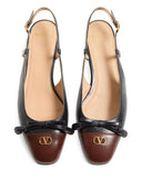Valentino Garavani Vale Du Roi in pelle Slingback Ballets