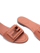 Fendi stokbeen lederen sandalen