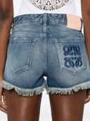 Loewe Paula's Ibiza Anagram Denim Shorts