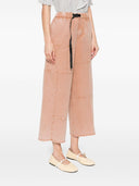 White Sand Cotton Wide Leg Trousers