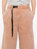 White Sand Cotton Wide Leg Trousers