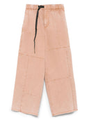 White Sand Cotton Wide Leg Trousers
