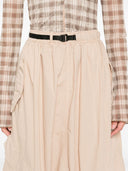 Wit zand katoenen midi rok