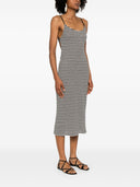 Emporio Armani Striped Cotton Midi Dress