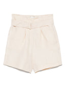 Pantaloncini di bermuda di lino di alti