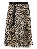 Sacai luipaard print midi rok