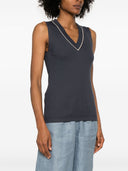 Brunello Cucinelli Cotton V Necked Top