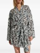 Missoni Beachwear Pre Zig Zag Print Short Cover Up