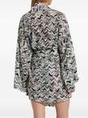 Missoni Beachwear Pre Zig Zag Print Short Cover Up