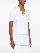Ermanno Scervino Lace Detail Cotton T Shirt