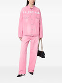 Giacca in denim logo Balenciaga