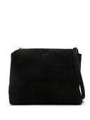 Khaite lina medium suede crossbody tas