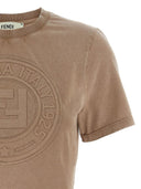 Maglietta in cotone logo Fendi