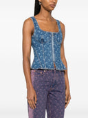 Marine Serre Moon Bustier Top