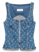 Marine Serre Moon Bustier Top