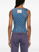 Marine Serre Moon Bustier Top