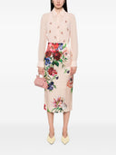 Gonna midi di Dolce & Gabbana Flower Stampa