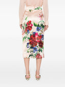 Gonna midi di Dolce & Gabbana Flower Stampa
